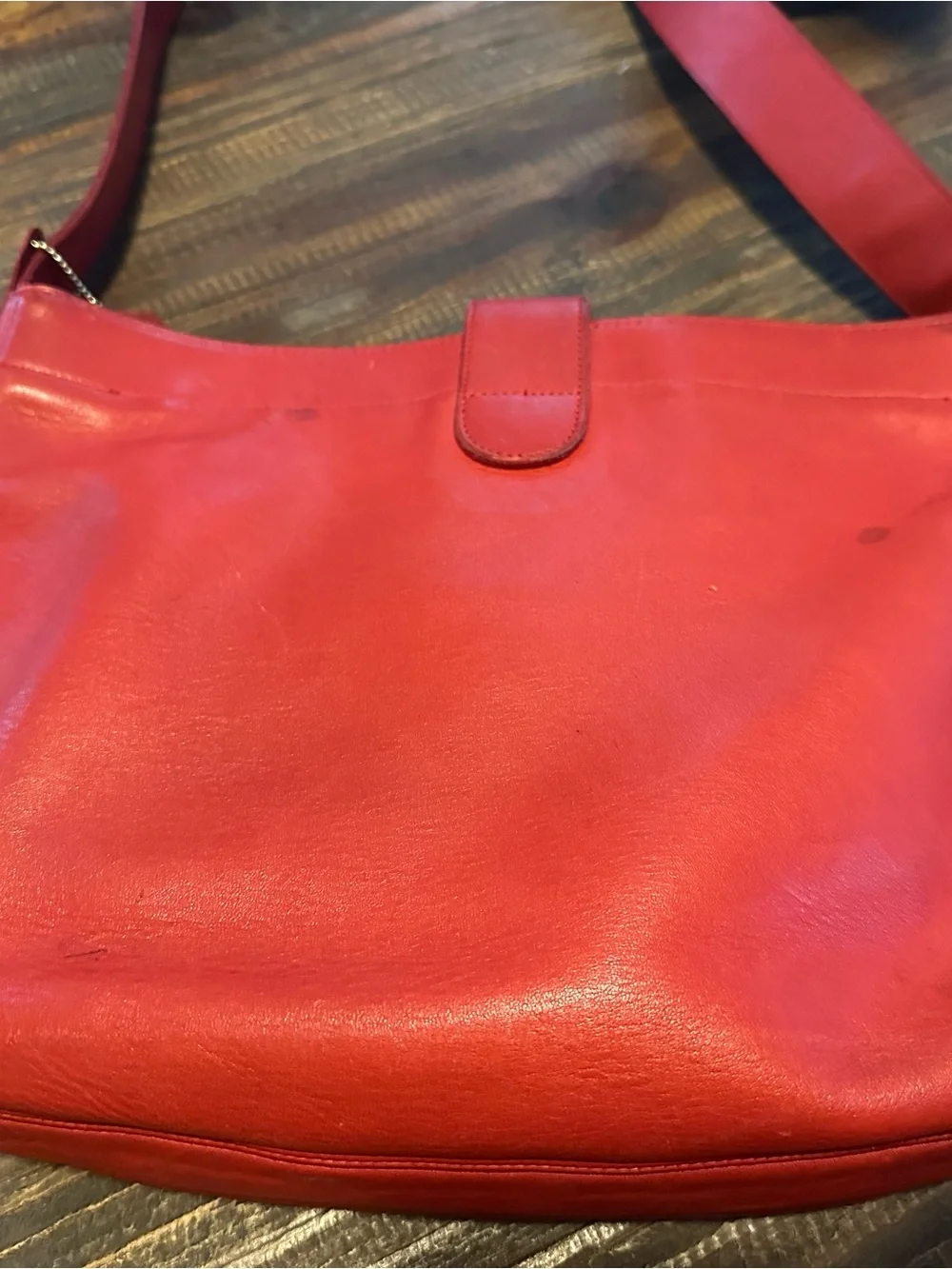 Vintage Coach Eldridge Hobo 4166 Red Leather Shoulder Bag 1997 USA